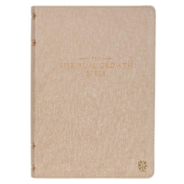 Carte The Spiritual Growth Bible, Study Bible, NLT - New Living Translation Holy Bible, Faux Leather, Pearlescent Taupe 