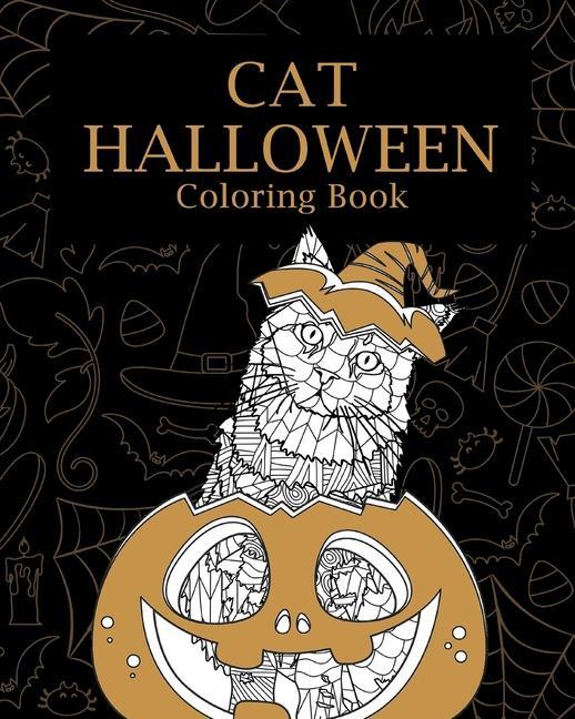 Kniha Cat Halloween Coloring Book PAPERLAND