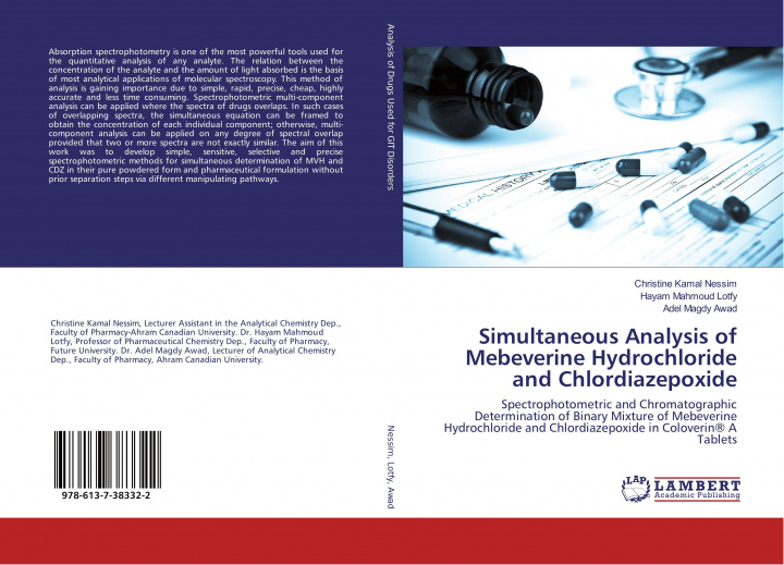 Kniha Simultaneous Analysis of Mebeverine Hydrochloride and Chlordiazepoxide Hayam Mahmoud Lotfy