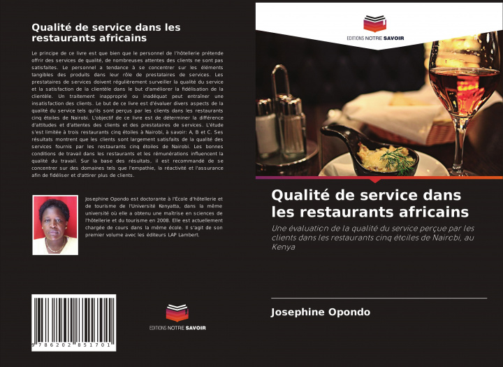 Carte Qualite de service dans les restaurants africains 