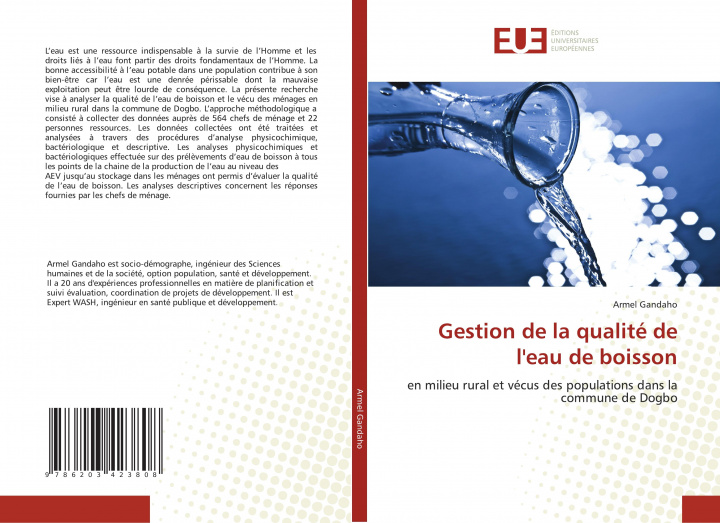 Knjiga Gestion de la qualite de l'eau de boisson 