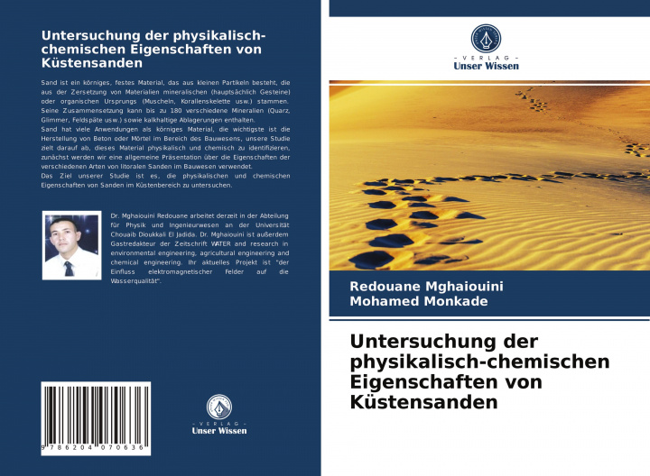 Kniha Untersuchung der physikalisch-chemischen Eigenschaften von Kustensanden Mohamed Monkade