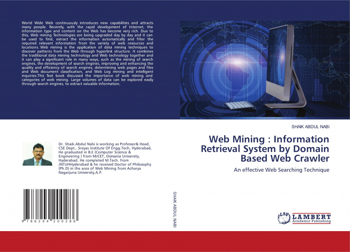 Könyv Web Mining : Information Retrieval System by Domain Based Web Crawler 