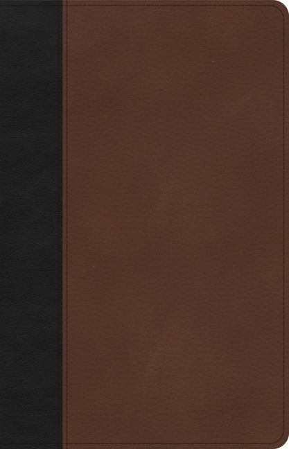 Book CSB Thinline Bible, Black/Brown Leathertouch 