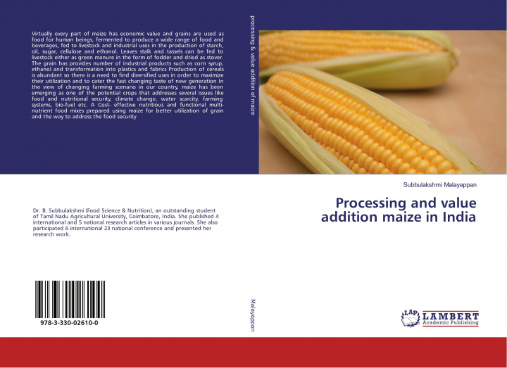 Knjiga Processing and value addition maize in India 