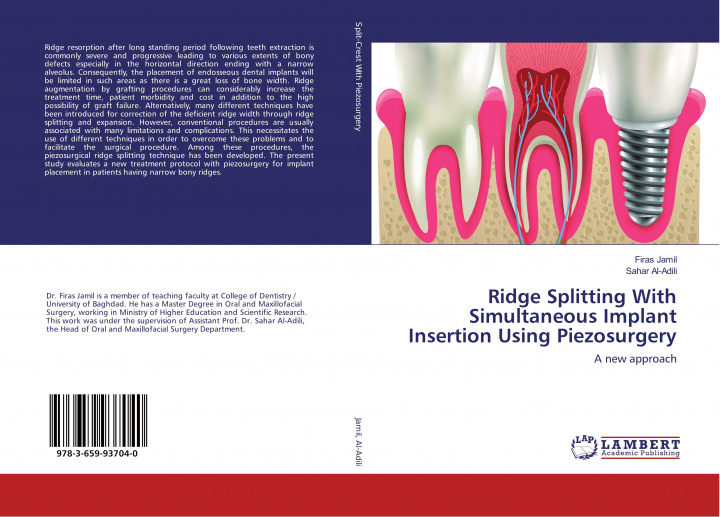 Könyv Ridge Splitting With Simultaneous Implant Insertion Using Piezosurgery Sahar Al-Adili