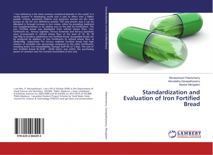 Kniha Standardization and Evaluation of Iron Fortified Bread Hemalatha Ganapathysamy