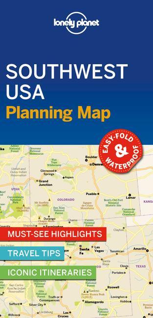 Nyomtatványok Lonely Planet Southwest USA Planning Map 1 