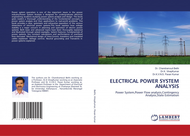 Knjiga ELECTRICAL POWER SYSTEM ANALYSIS K. VinayKumar