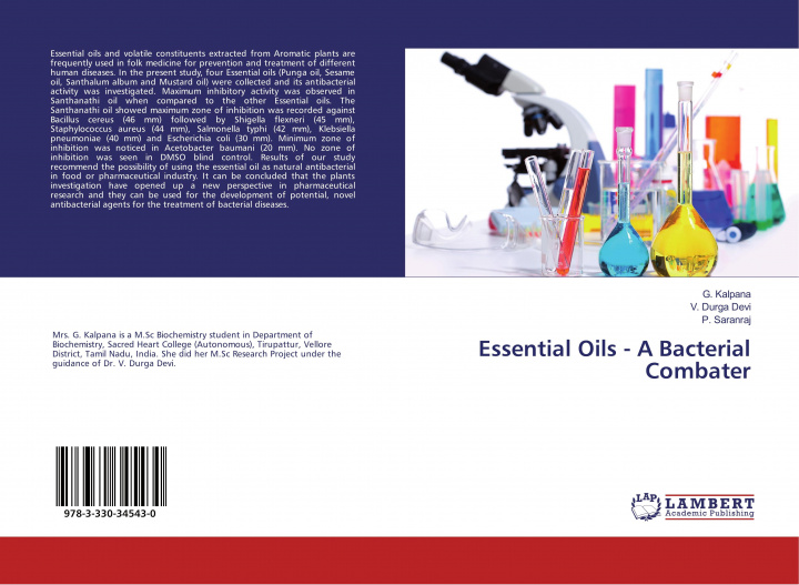 Knjiga Essential Oils - A Bacterial Combater V. Durga Devi
