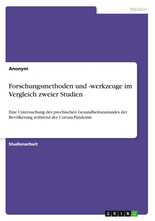 Knjiga Forschungsmethoden und -werkzeuge im Vergleich zweier Studien 
