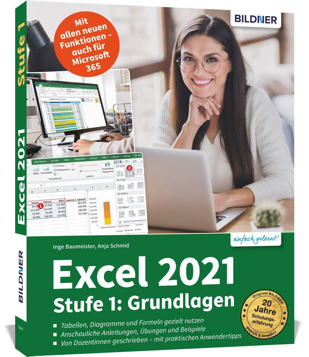 Carte Excel 2021 - Stufe 1: Grundlagen Inge Baumeister