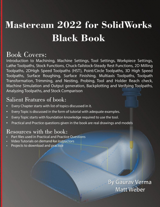 Kniha Mastercam 2022 for SolidWorks Black Book Matt Weber