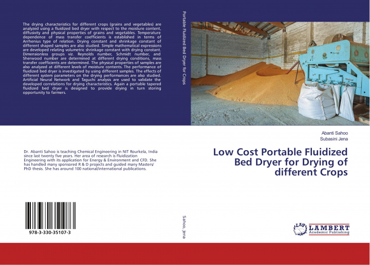 Knjiga Low Cost Portable Fluidized Bed Dryer for Drying of different Crops Subasini Jena
