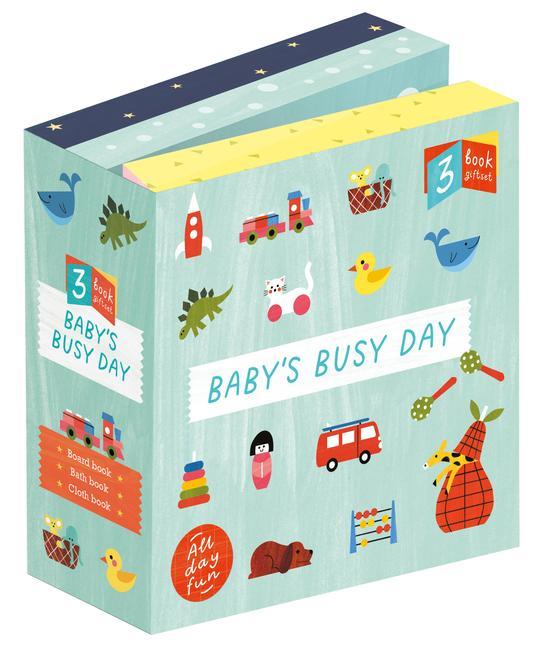 Book Baby's Busy Day: 3 Book Gift Set - All Day Fun - Board Book, Bath Book, Cloth Book Carole Aufranc