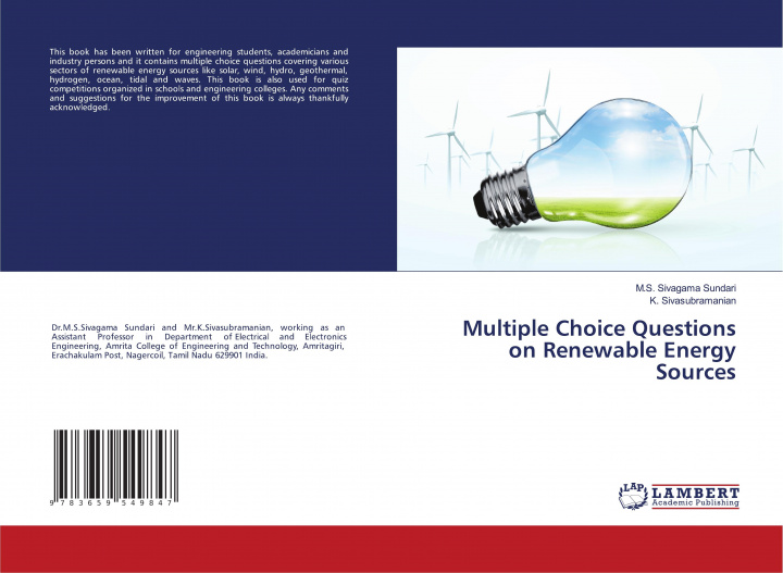 Buch Multiple Choice Questions on Renewable Energy Sources K. Sivasubramanian