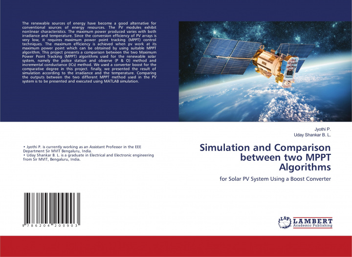 Knjiga Simulation and Comparison between two MPPT Algorithms Uday Shankar B. L.