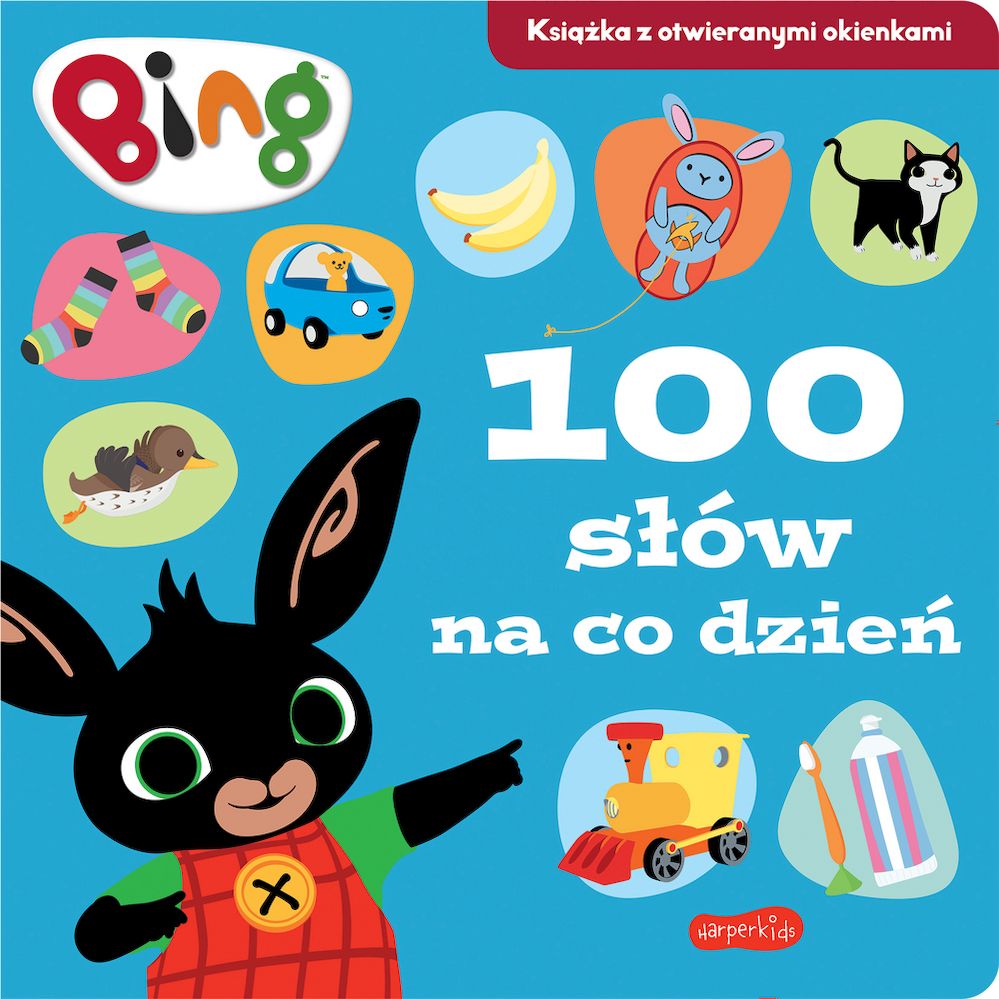 Carte 100 słów na co dzień. Bing. Książka z otwieranymi okienkami Opracowani zbiorowe