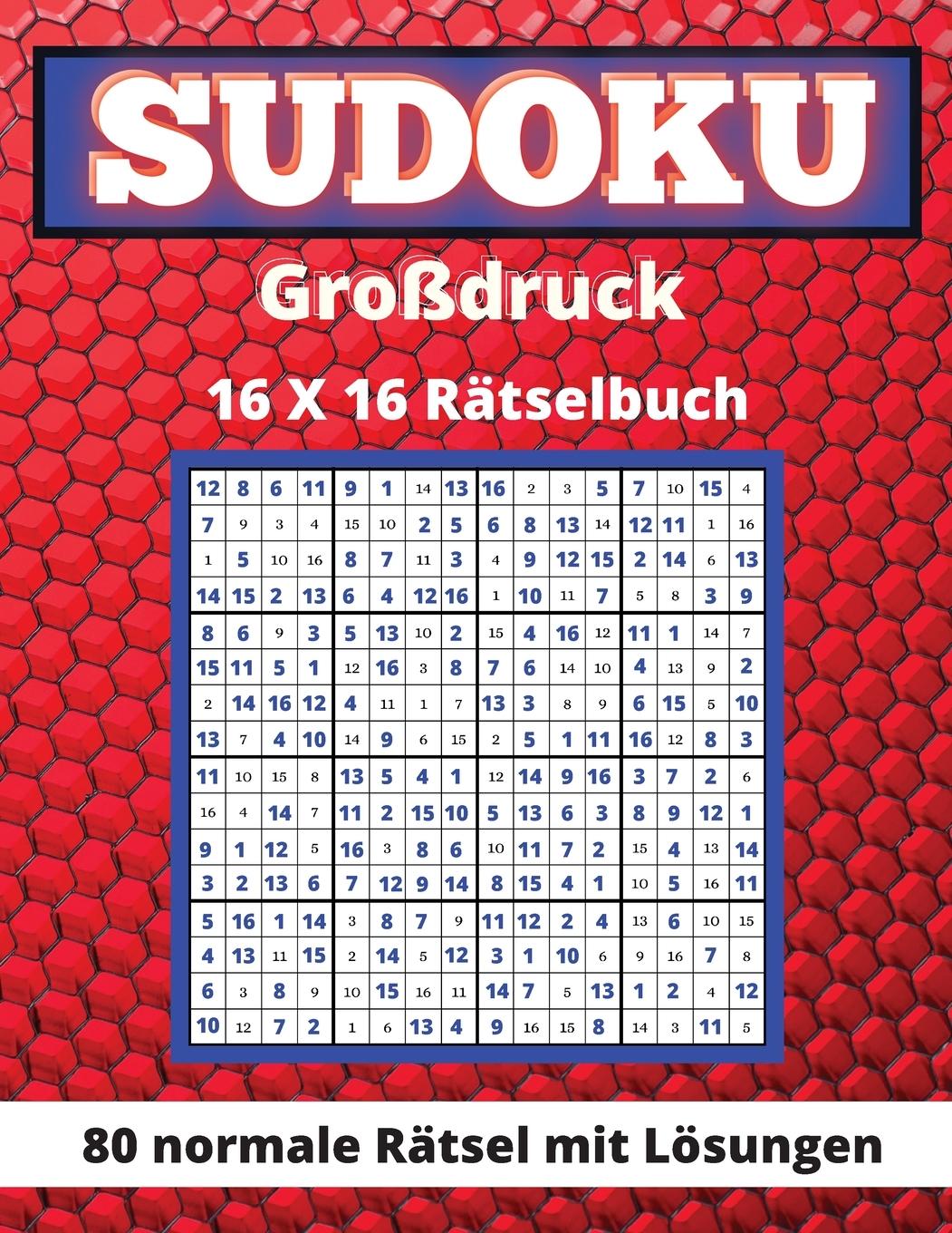 Kniha Sudoku Großdruck 16x 16 