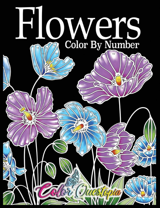 Book Flowers Color by Number 