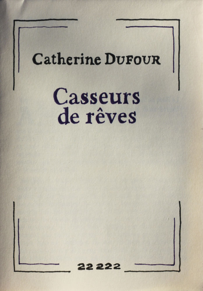 Kniha Casseurs de rêves Dufour