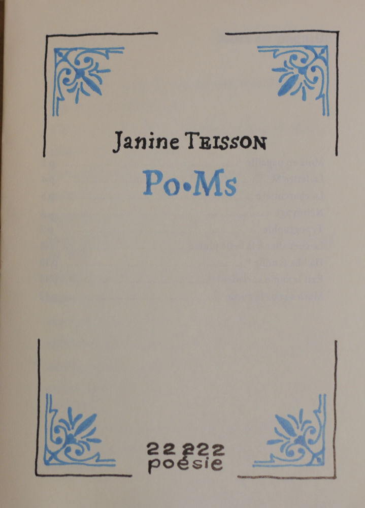 Book Po•Ms Teisson