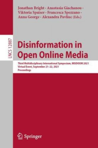 Kniha Disinformation in Open Online Media Anastasia Giachanou