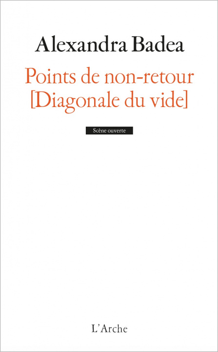 Könyv Points de non-retour [Diagonale du vide] Alexandra Badea