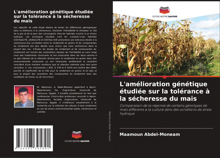 Kniha L'amelioration genetique etudiee sur la tolerance a la secheresse du mais 