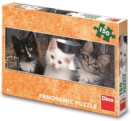 Joc / Jucărie Puzzle 150 Tří koťátka panoramic 