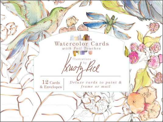 Carte Watercolor Cards with Foil Touches: Illustrations by Kristy Rice 