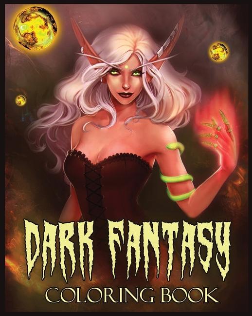 Könyv Dark Fantasy Coloring Book 