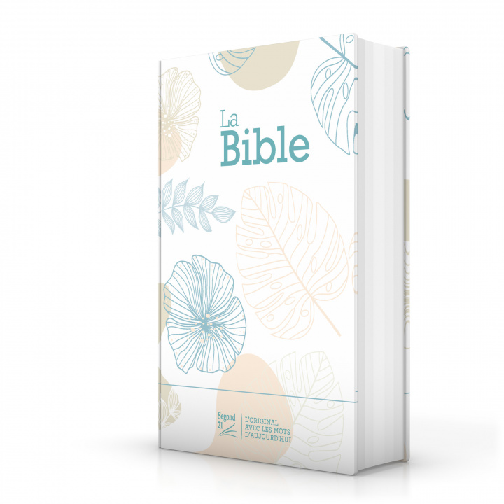 Kniha Bible Segond 21 compacte (premium style) - toilée matelassée motifs feuilles 