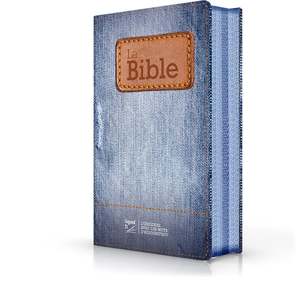 Kniha Bible Segond 21 compacte (premium style) - toilée motif jeans Segond 21