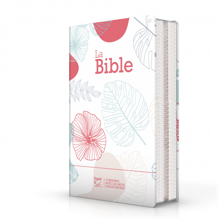 Carte Bible Segond 21 compacte (premium style) - toilée motifs fleuris Segond 21