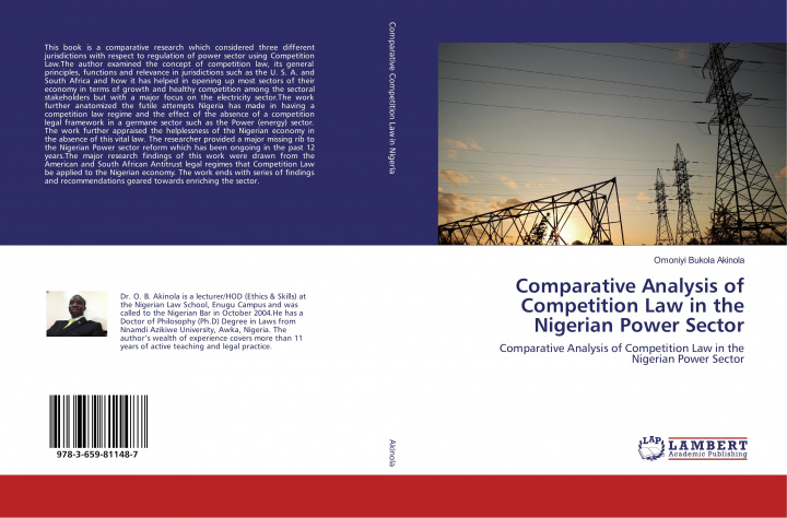 Kniha Comparative Analysis of Competition Law in the Nigerian Power Sector 