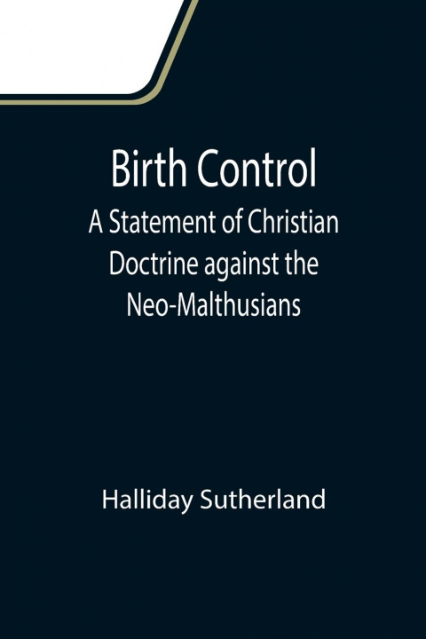Knjiga Birth Control Halliday Sutherland