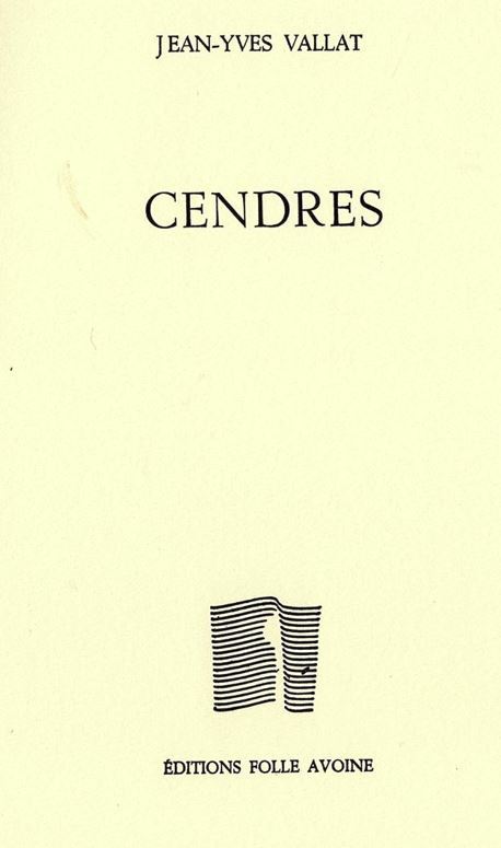 Kniha Cendres Jean-Yves Vallat