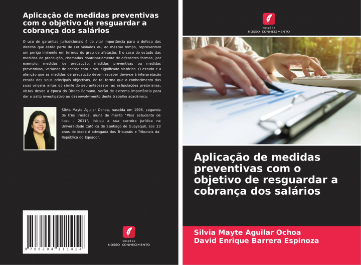 Könyv Aplicacao de medidas preventivas com o objetivo de resguardar a cobranca dos salarios David Enrique Barrera Espinoza