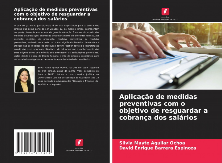 Książka Aplicacao de medidas preventivas com o objetivo de resguardar a cobranca dos salarios David Enrique Barrera Espinoza