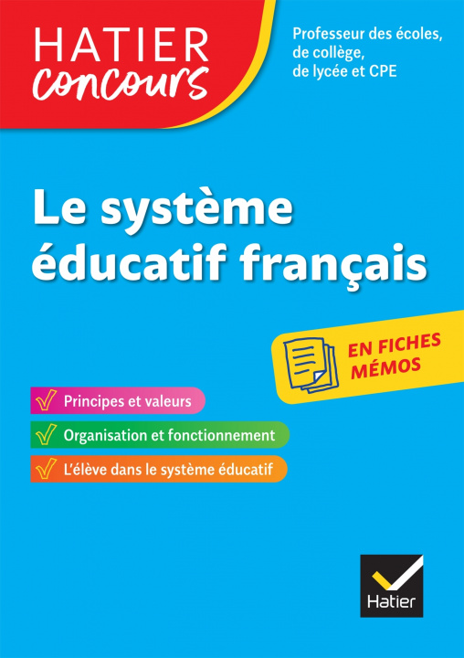 Книга Concours enseignement - Le système éducatif français en fiches mémos - 2022-2023 - Révision Éric Tisserand