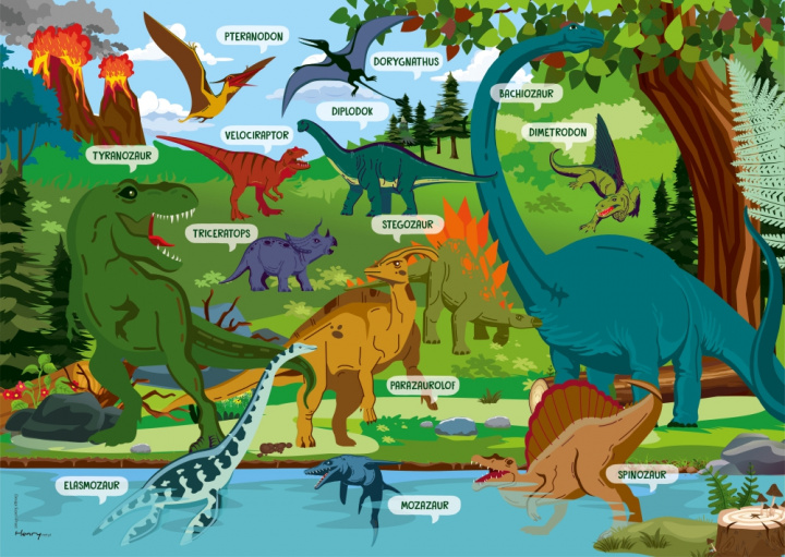 Kniha Podkładka Dinozaury 