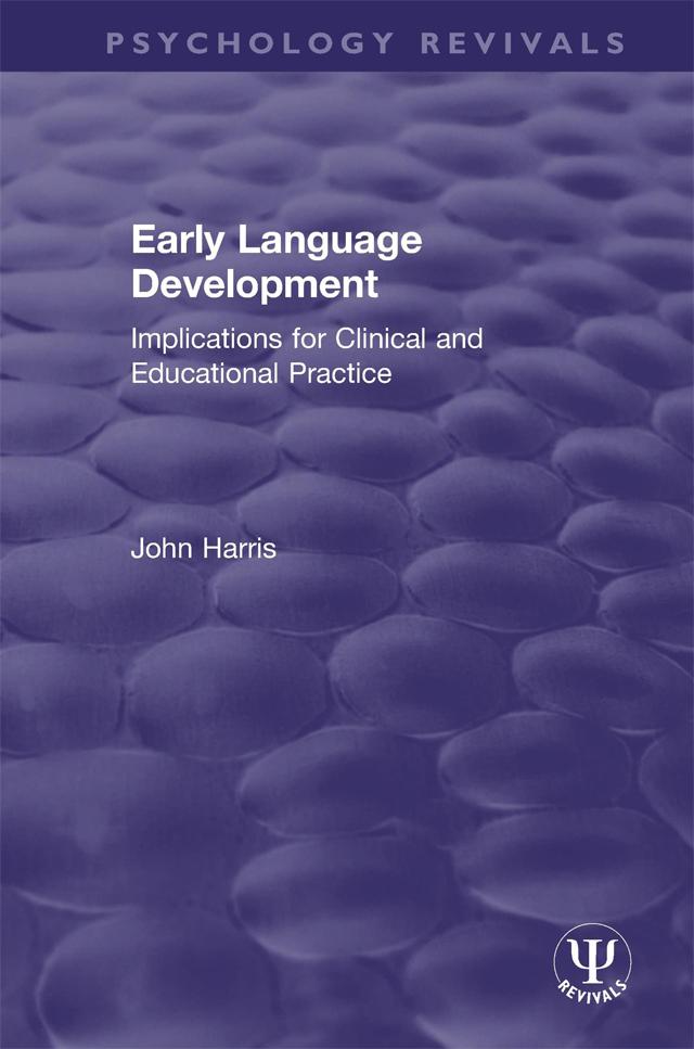 Knjiga Early Language Development John Harris