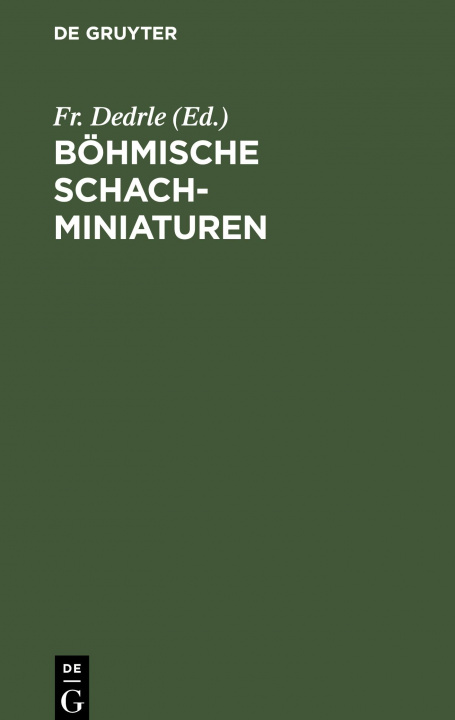 Knjiga Boehmische Schachminiaturen No Contributor
