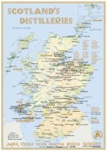 Nyomtatványok Whisky Distilleries Scotland - Tasting Map 1:2.000.000 