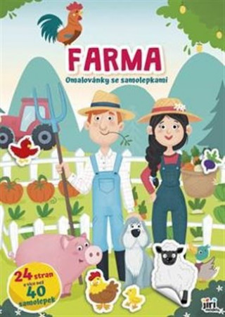 Kniha Farma Omalovánky se samolepkami 