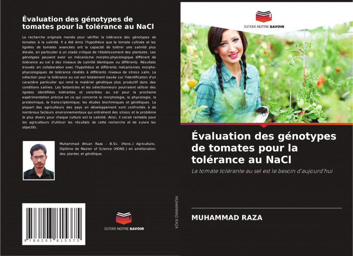 Knjiga Evaluation des genotypes de tomates pour la tolerance au NaCl Muhammad Raza