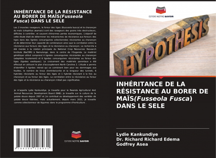 Carte INHERITANCE DE LA RESISTANCE AU BORER DE MAIS(Fusseola Fusca) DANS LE SELE Richard Richard Edema
