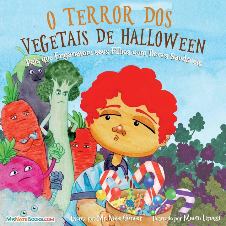 Carte Halloween Vegetable Horror Children's Book (Portuguese) Nate Books