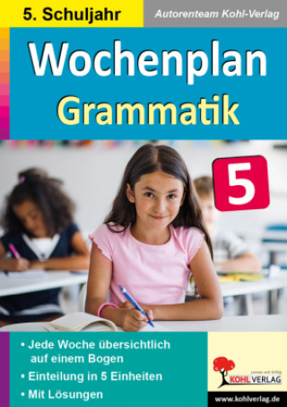 Carte Wochenplan Grammatik / Klasse 5 